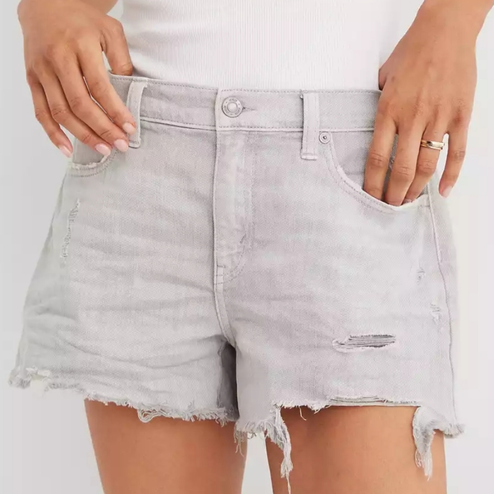 Aerie Light Gray Jean Shorts BNWT